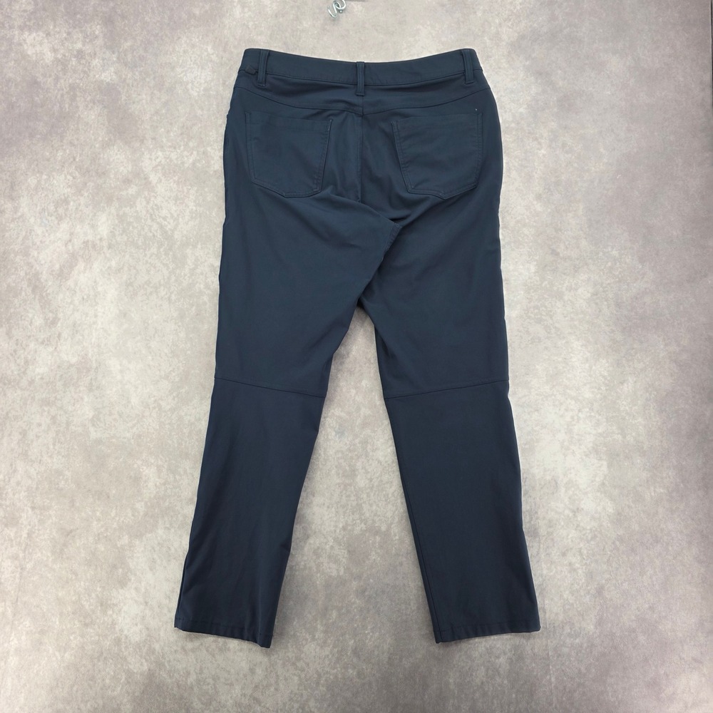 Lululemon ABC Pant Slim Navy Blue Mens 33x27 Technical Five Pocket Trousers - Picture 3 of 7